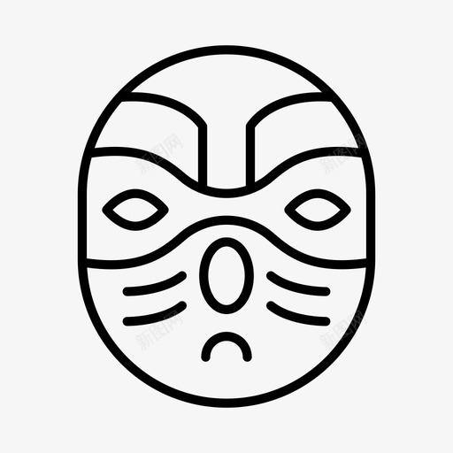 面具非洲礼仪面具图标svg_新图网 https://ixintu.com 保护区 狩猎 礼仪 非洲 面具