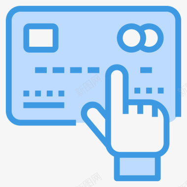 信用卡支付方式11蓝色图标图标