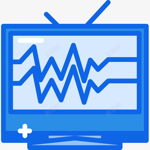 电视新闻16蓝色图标svg_新图网 https://ixintu.com 新闻 电视 蓝色