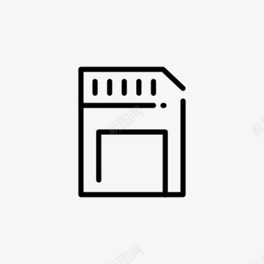 存储卡数据存储4线性图标图标
