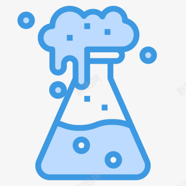 烧瓶化学36蓝色图标图标