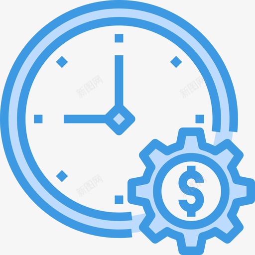 时间商业概念7蓝色图标svg_新图网 https://ixintu.com 商业 时间 概念 蓝色