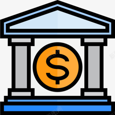 银行货币77线颜色图标图标