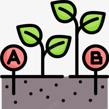 成长型智能农场14线性颜色图标图标
