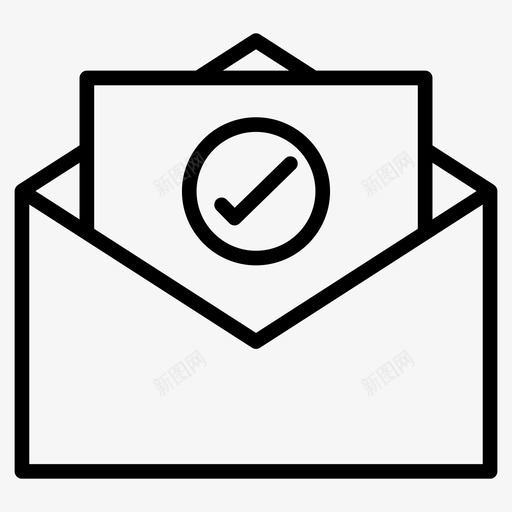 已测试电子邮件收件箱邮件图标svg_新图网 https://ixintu.com 图标 打开 收件箱 方向 测试 电子邮件 线图 邮件