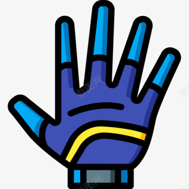 手套探险运动16线性颜色图标图标