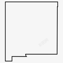 新墨西哥州新墨西哥州大纲新墨西哥州州地图图标高清图片