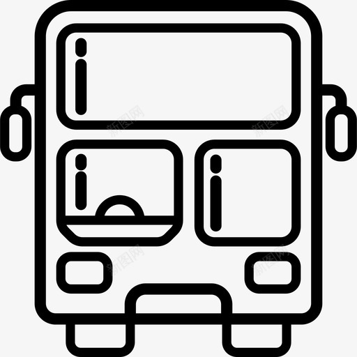 巴士正面图双层巴士运输图标svg_新图网 https://ixintu.com 双层 巴士 正面 运输