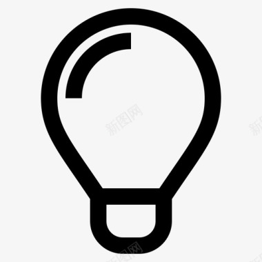 创意灯泡商业图标图标