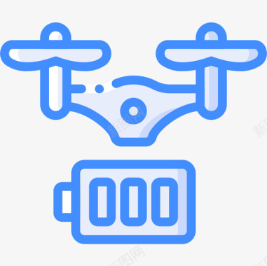 无人机无人机技术8蓝色图标图标