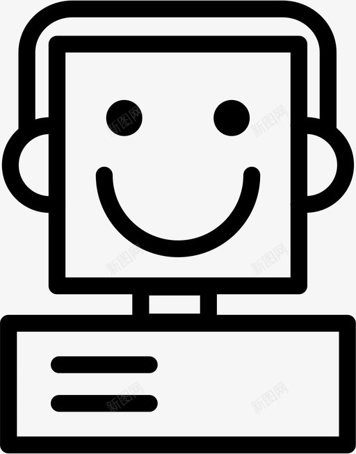 聊天机器人人工智能客户图标svg_新图网 https://ixintu.com 人工智能 客户 支持 机器人 聊天