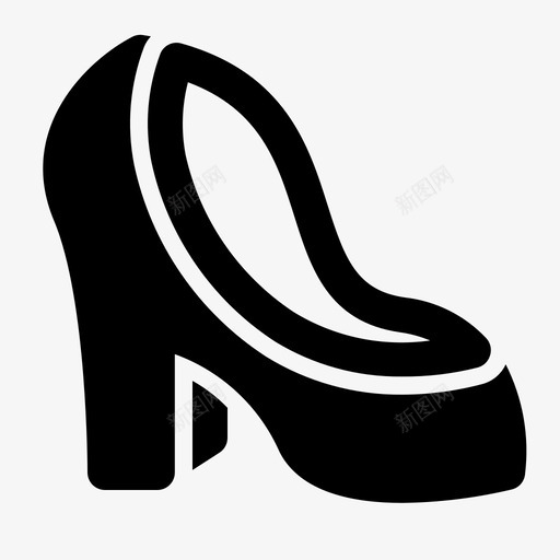 高跟鞋美丽优雅图标svg_新图网 https://ixintu.com 优雅 固体 时尚 派对 美丽 鞋类 高跟鞋
