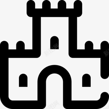 城堡嘉年华42轮廓图标图标