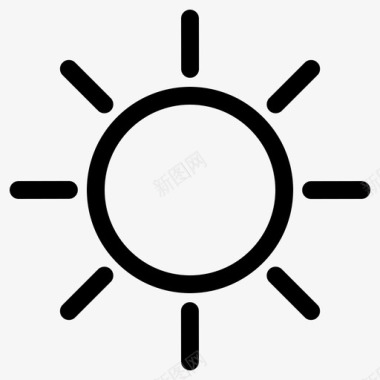 太阳白天天气预报图标图标