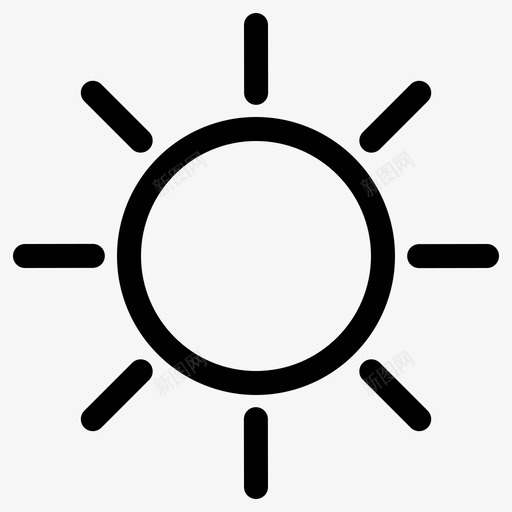 太阳白天天气预报图标svg_新图网 https://ixintu.com 天气 天气预报 太阳 季节 白天
