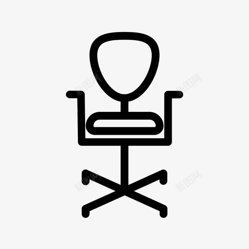 办公椅行政椅办公家具图标svg_新图网 https://ixintu.com 办公家具 办公椅 座椅 行政椅 轮椅