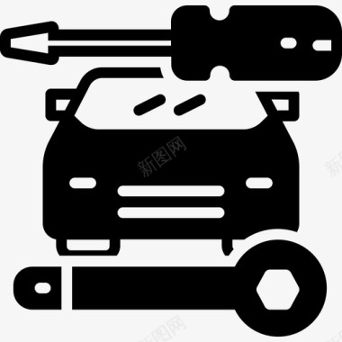 汽车修理服务车辆图标图标