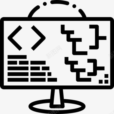 计算机网页与开发25线性图标图标