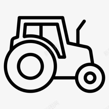 农用车拖拉机运输工具图标图标