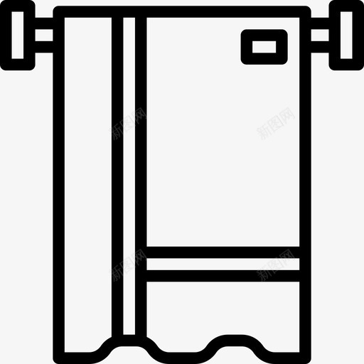 毛巾浴室用品5直线型图标svg_新图网 https://ixintu.com 毛巾 浴室 用品 直线 线型