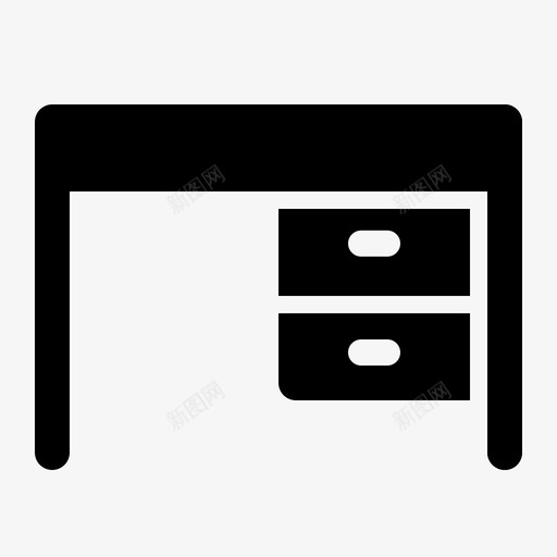 桌子家具木制图标svg_新图网 https://ixintu.com 办公室 家具 工作 木制 桌子