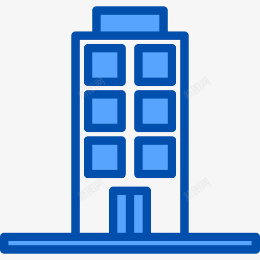 103号建筑蓝色图标svg_新图网 https://ixintu.com 103号建筑 蓝色