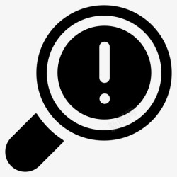 未知应用搜索错误应用程序错误搜索警报图标高清图片