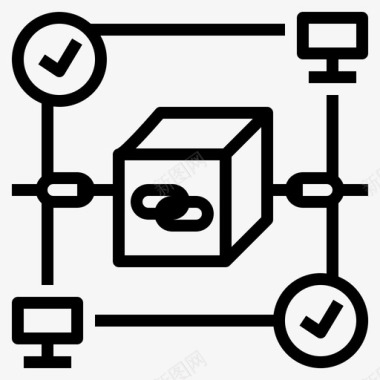点对点链芯片图标图标