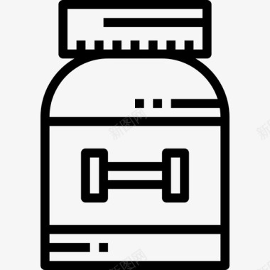 蛋白质健身馆2线性图标图标