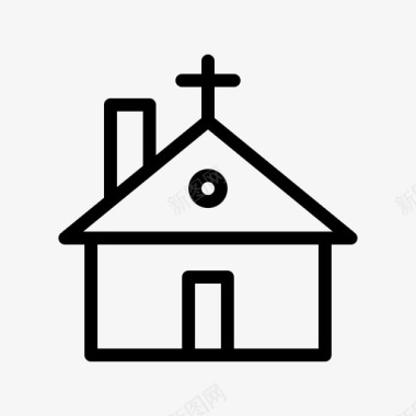 教堂家房子图标图标