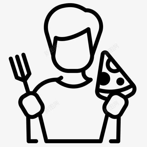 披萨孩子吃图标svg_新图网 https://ixintu.com 人 吃 孩子 披萨 自由时间