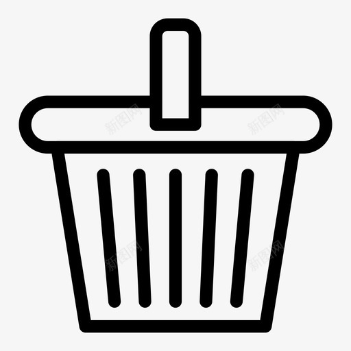 购物篮购物车企业管理线图标svg_新图网 https://ixintu.com 企业管理 图标 线图 购物篮 购物车