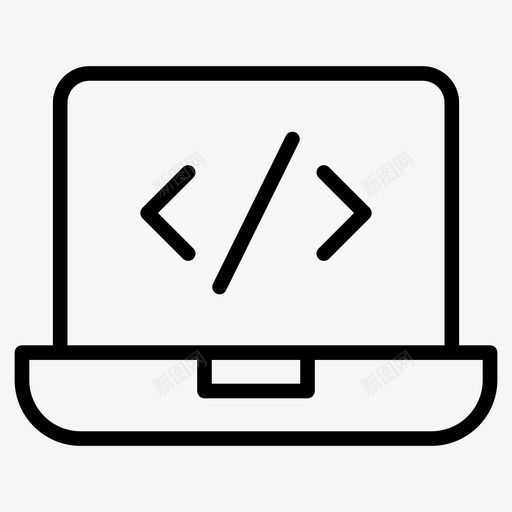 编码开发笔记本电脑图标svg_新图网 https://ixintu.com 图标 开发 托管 电脑 笔记本 管线 编码 编程
