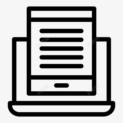 文档设备笔记本电脑图标svg_新图网 https://ixintu.com 业务管理 作表 图标 工作 文档 电脑 笔记本 线图 设备