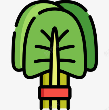 菠菜57春季线状颜色图标图标