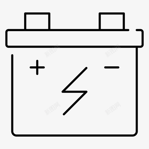 电池蓄电池充电图标svg_新图网 https://ixintu.com 充电 图标 电池 电源 科学 线图 能量 蓄电池