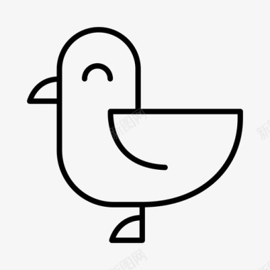 海鸥鸟海洋生物图标图标