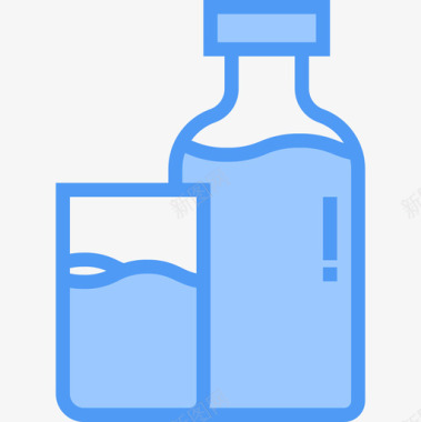 酒精饮料饮料21蓝色图标图标