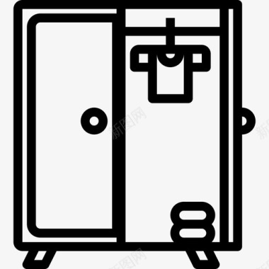 衣柜家具126线性图标图标