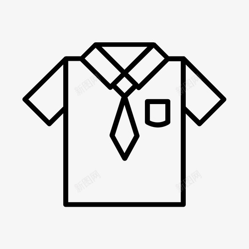制服衣服正式服装图标svg_新图网 https://ixintu.com 制服 学生 教育 服装 正式 衣服 衬衫
