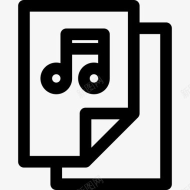 音频文件音乐93线性图标图标