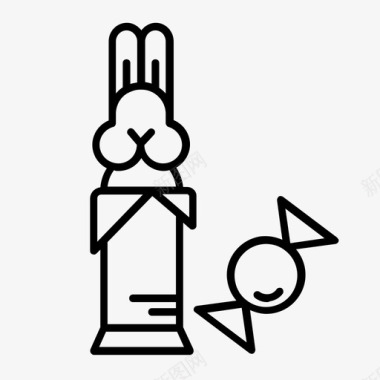 复活节糖果兔子巧克力图标图标
