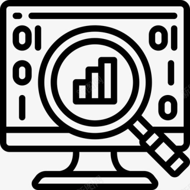 分析数据科学11线性图标图标