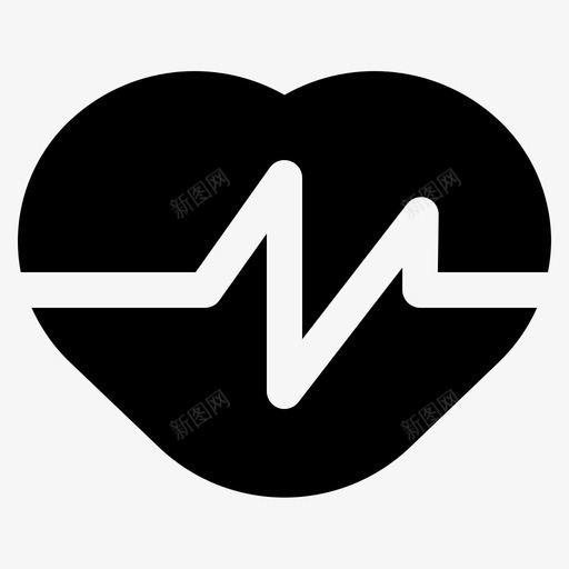 心率有氧运动健康图标svg_新图网 https://ixintu.com 健康 医院 心率 有氧运动 铭文