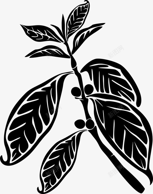 咖啡树咖啡豆咖啡枝图标svg_新图网 https://ixintu.com 咖啡 咖啡豆 肥沃