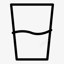 玻璃线图图片饮料玻璃杯果汁图标高清图片