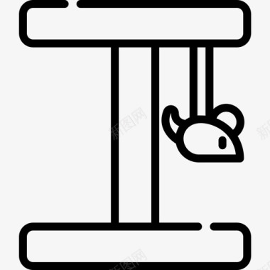 猫玩具宠物店56线性图标图标