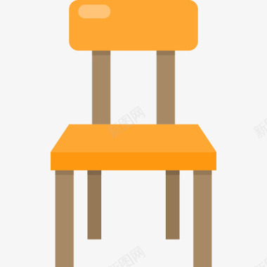 椅子家具128扁平图标图标