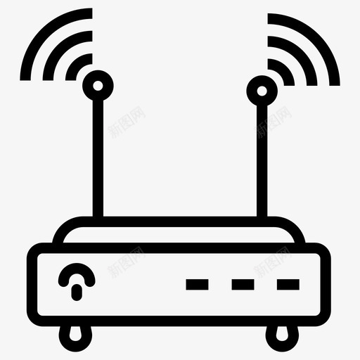 wifi路由器宽带调制解调器互联网设备图标svg_新图网 https://ixintu.com ux线路图标 wifi路由器 互联网设备 宽带调制解调器 接口ui 无线路由器 网络路由器