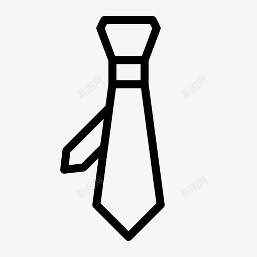 领带衣服时尚图标svg_新图网 https://ixintu.com 办公室 时尚 衣服 轮廓 领带